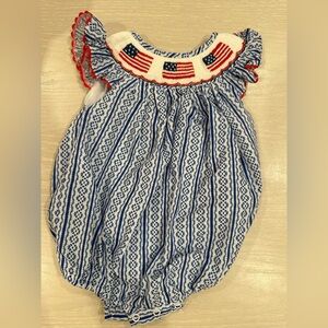Patriotic smocked bubble 🇺🇸